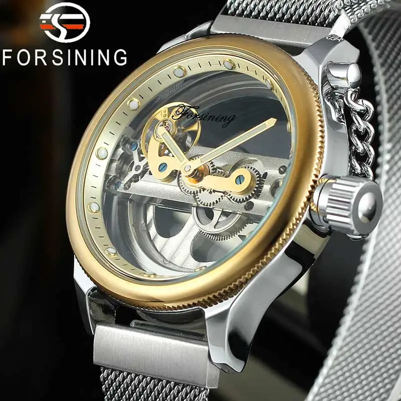 Relogio masculino новые Forsining мужские часы Скелетон спортивные военные автоматические