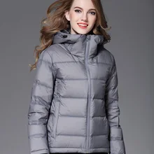 Женское утепленное пальто 81% утиный пуховик Женская качественная толстовка с капюшоном короткие куртки зимнее пальто, парки