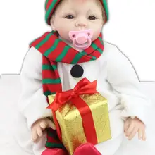 Милые силиконовые детские-реалистичные куклы-реборн маленький Снеговик beonecas brinquedos лучшие детские игрушки рождественские подарки