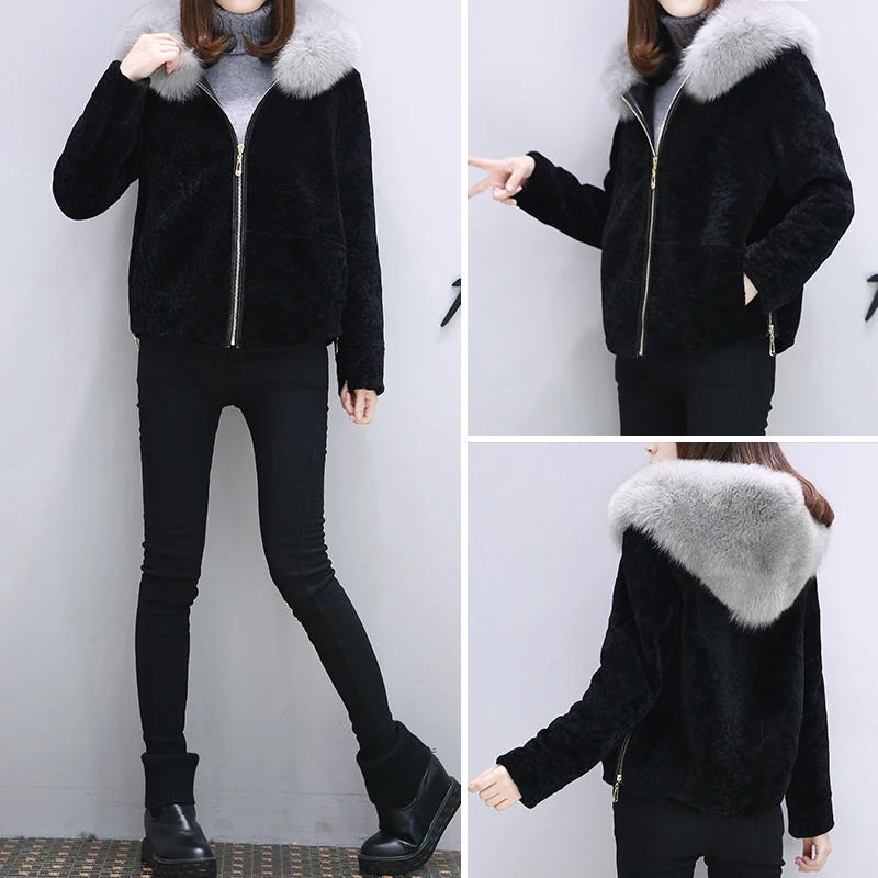 

2016 Women 's new autumn and winter in South Korea Sheep velvet short paragraph thicker jacket cotton padded cotton jacket coat