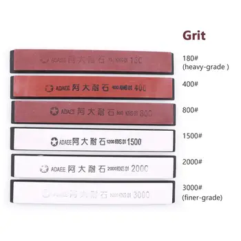 

6Pcs 180 400 800 1500 2000 3000 Grit Grindstone Fixed Angle Sharpening Stones for Kitchen Knife Sharpener Sharpening Whetstone