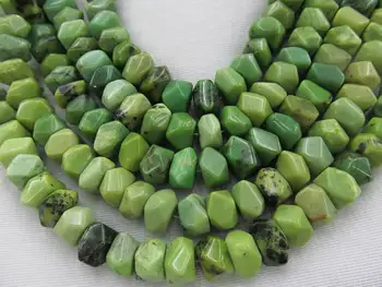 

Chrysoprase gemstone 10x8mm Natural rondelle abacus heishi faceted Australia jade stone green Chrysoprase Beads Olive gemstone 1