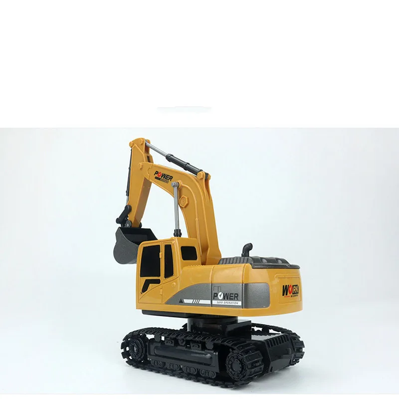 

6 Channels RC Excavator Wireless Toys Kids Engineering Vehicle Gift Tractor USB Rechargeable Children Simulation Wear Resistant