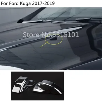 

Car Detector ABS Chrome Head Front Machine Water Paste Outlet Stick Frame Trim 2pcs For Ford Kuga Escape 2017 2018 2019 2020