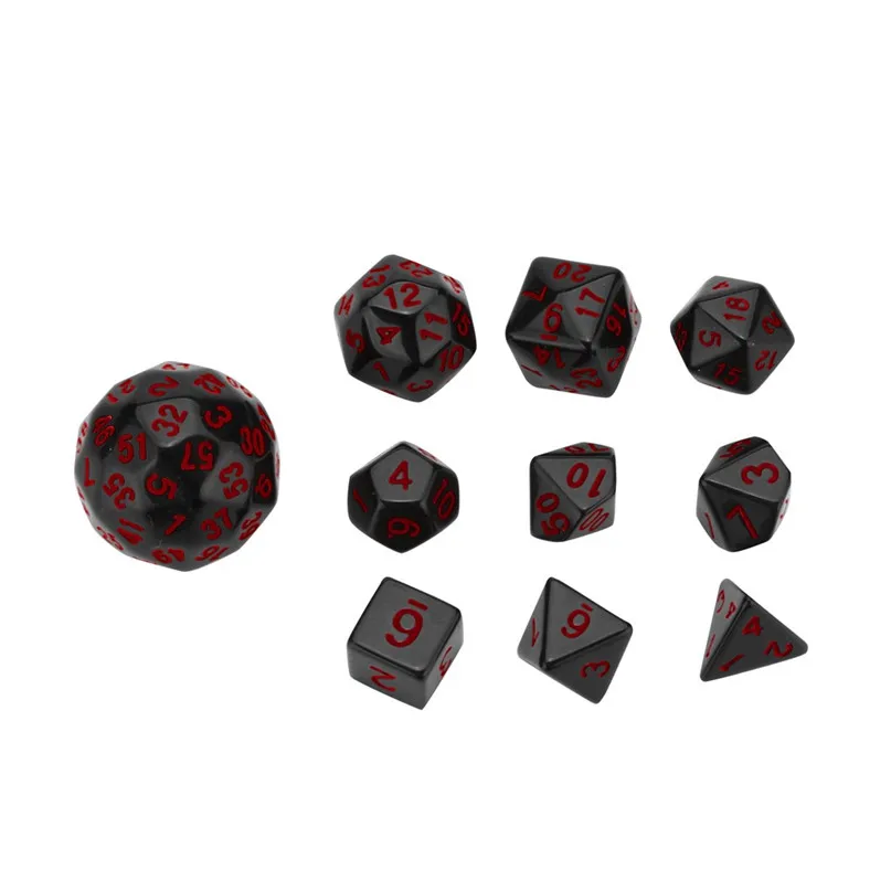 10 шт. 60 сторонняя многогранные кубики цифровые вечерние для игры D60 мульти