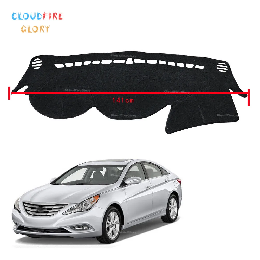 

CloudFireGlory Black LHD Dashboard Cover Dashmat Dash Mat Pad Sun Shade Dash Board Cover Carpet For Hyundai Sonata 2011-2014
