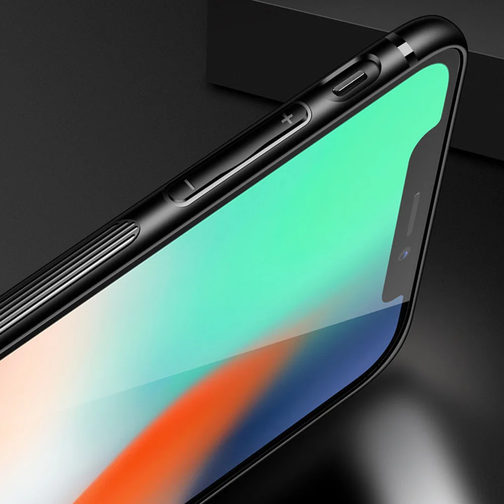 Cubierta de vidrio templado para iPhone X 7 7 6 6 s Plus 8 Plus caso de Coque para iPhone xs Max Xr 5S 5 caso además de caso de teléfono iPhone Fundas