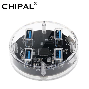 

CHIPAL Super Speed 4 Ports USB 3.0 HUB Splitter Portable OTG 5Gbps Micro USB 2.0 USB3.0 Power Supply for iMac PC Desktop Laptop
