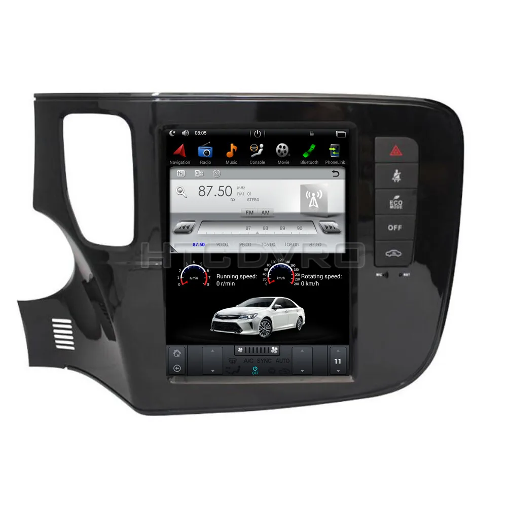 

YMODVHT 10.4inch Telsa Style Vertical Screen Quad Core Android 7.1 2GB Car DVD GPS for Mitsubishi Outlander 2014 2015 2016 2017-