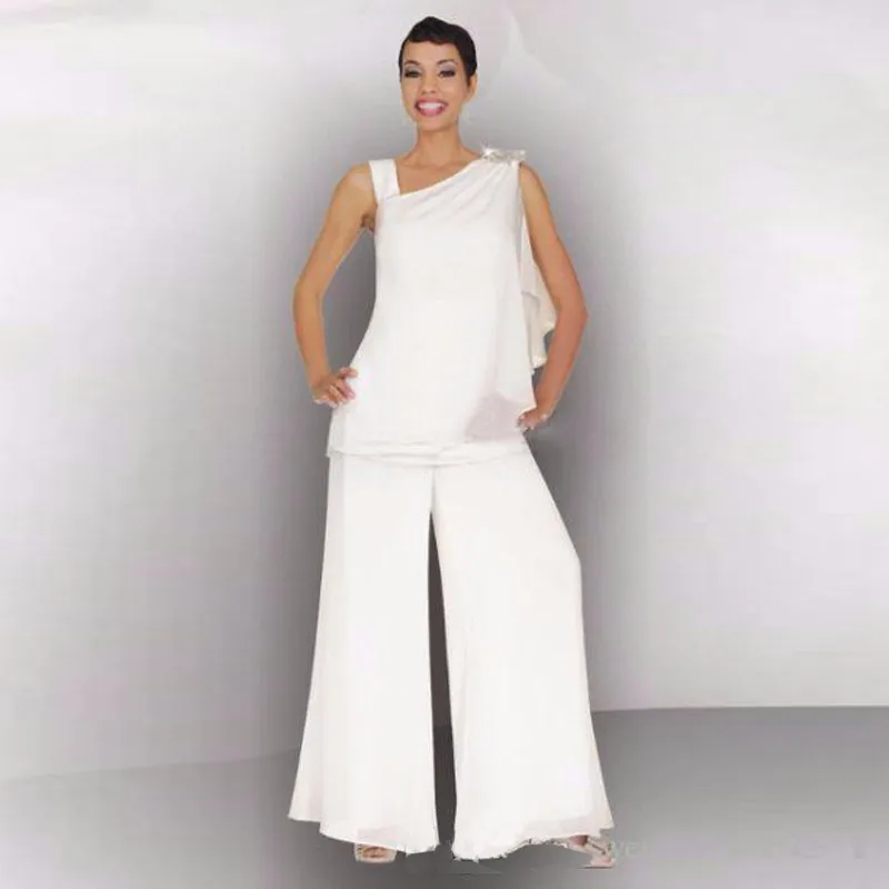 -Mother-Of-The-Bride-Groom-Pant-Suit-Ruched-Crystal-Plus-Size-White-Chiffon-Elegant-Women
