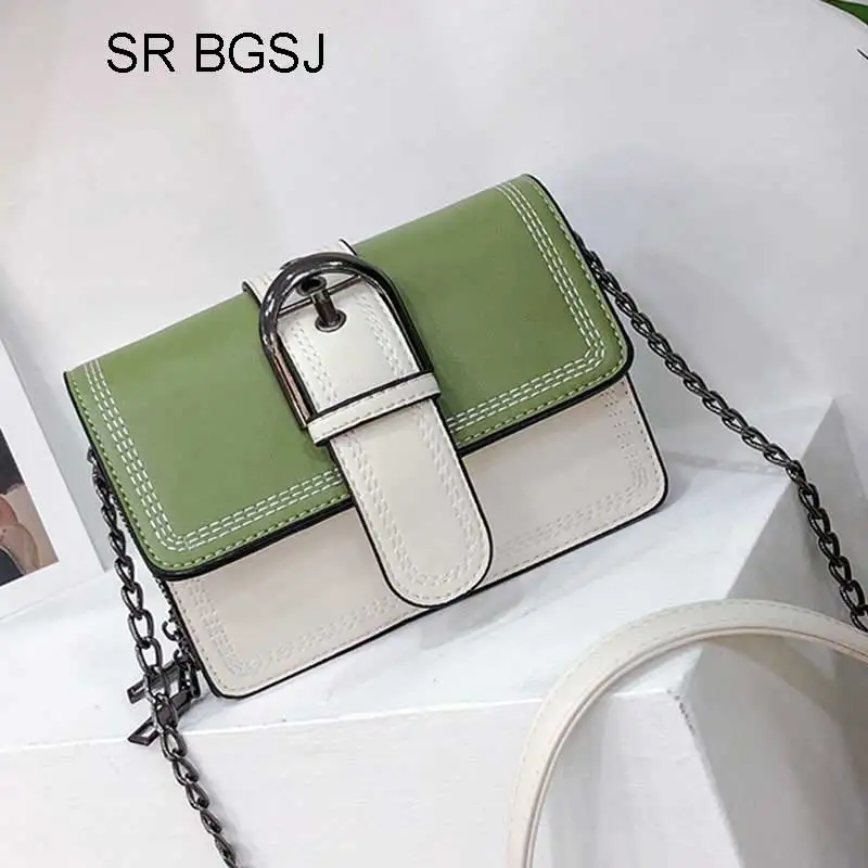 

Free Shipping 3 Color High Quality Fashion Hit Color Women Leather Shoulder Satchel PU Bag Handbag
