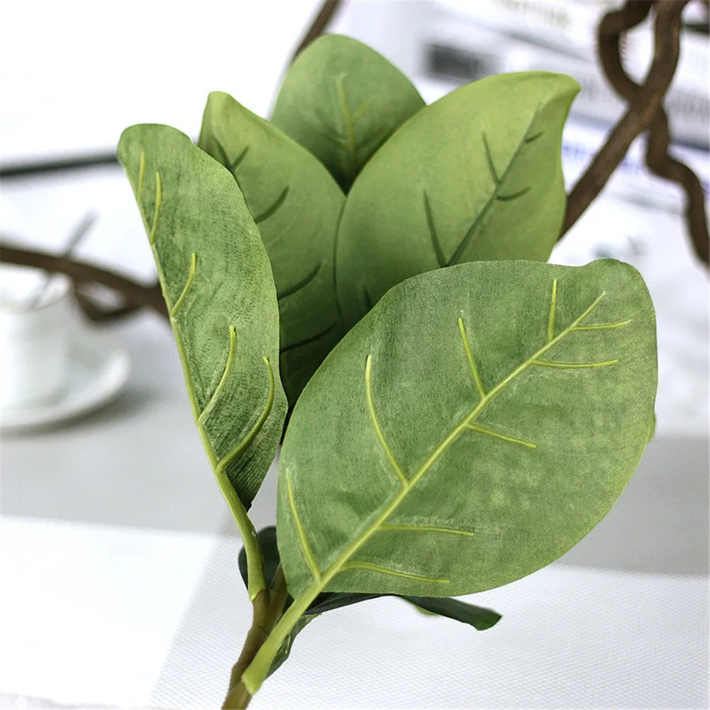 Artificial Magnolia Leaves High-grade Simulation Indoor Plants For Wedding Home Table Garden Marriage Decoration