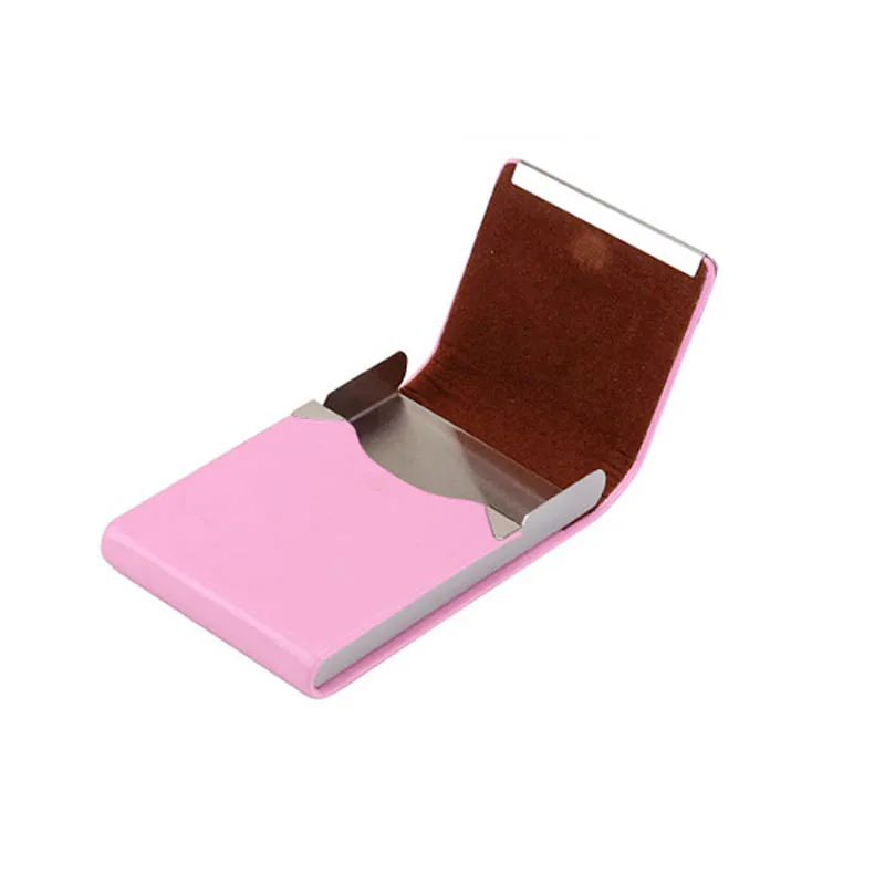 Аксессуары для курения чехол для сигарет 1 шт. Коробка Для Хранения Сигар из нержавеющей стали многофункциональный чехол для карт s PU держатель для табака - Цвет: Розовый