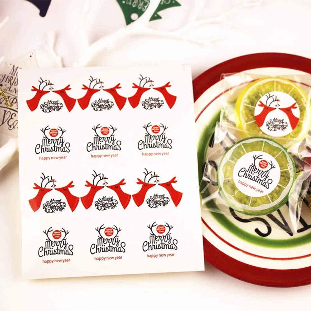 

Merry Christmas Theme Sealing Sticker DIY Gifts Posted Baking Decoration Package Merry Christmas Label Multifunction