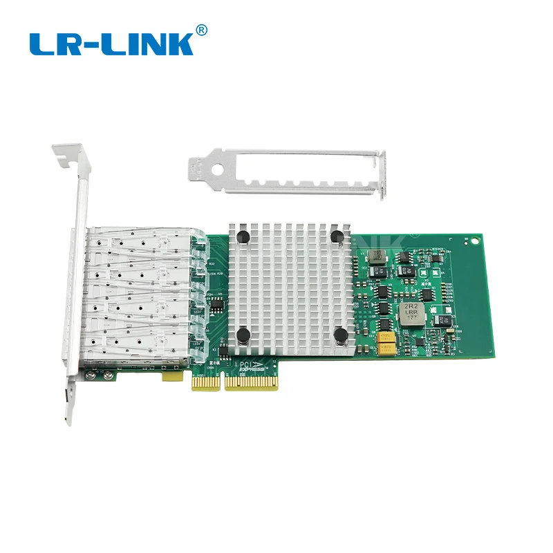 LR LINK LREC9714HF 4SFP PCIe 100Mbps Quad Port SFP Gigabit Server Network Adapter Intel I350 Based 2