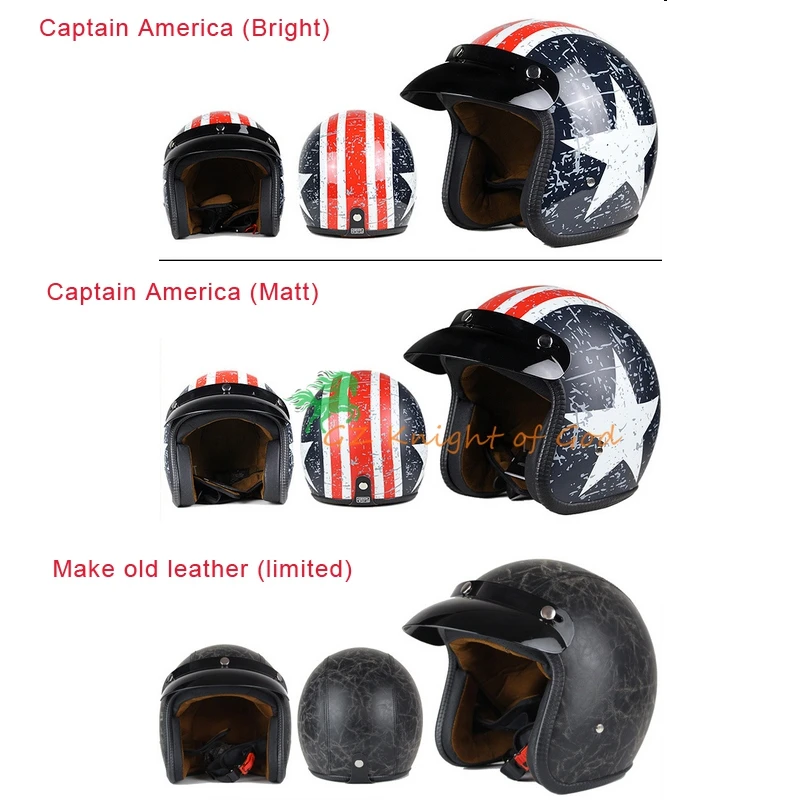 Universal Motorcycle Open Face Helmet for Harley Retro Cold Protection Safe Riding Scooter Headpiece with Visor S M L XL XXL