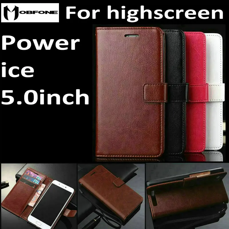 Роскошный деловой кожаный чехол с откидной крышкой и подставкой для карт Highscreen