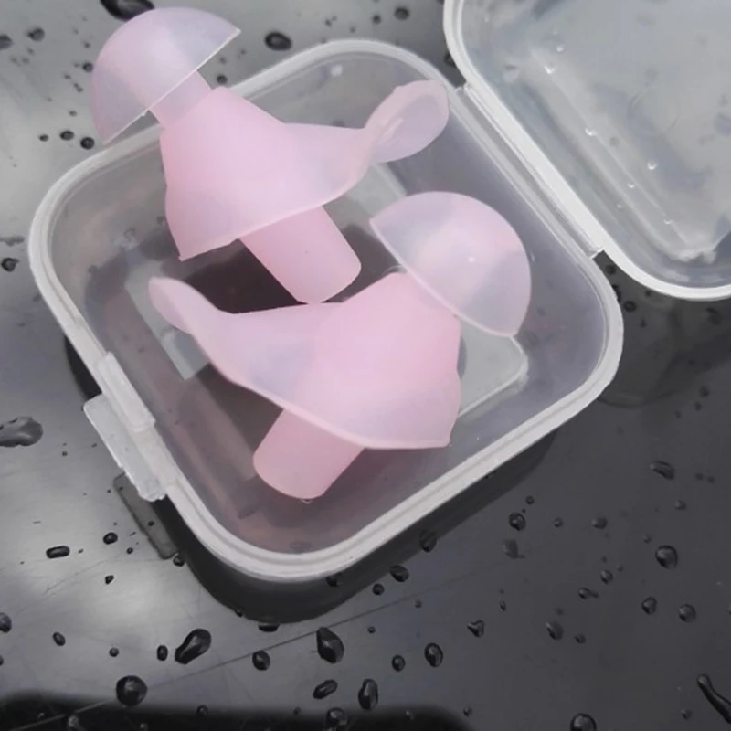 Pink 1 пара беруши водные виды спорта плавание дайвинг Взрослый Водонепроницаемый ушной протектор - Цвет: Pink