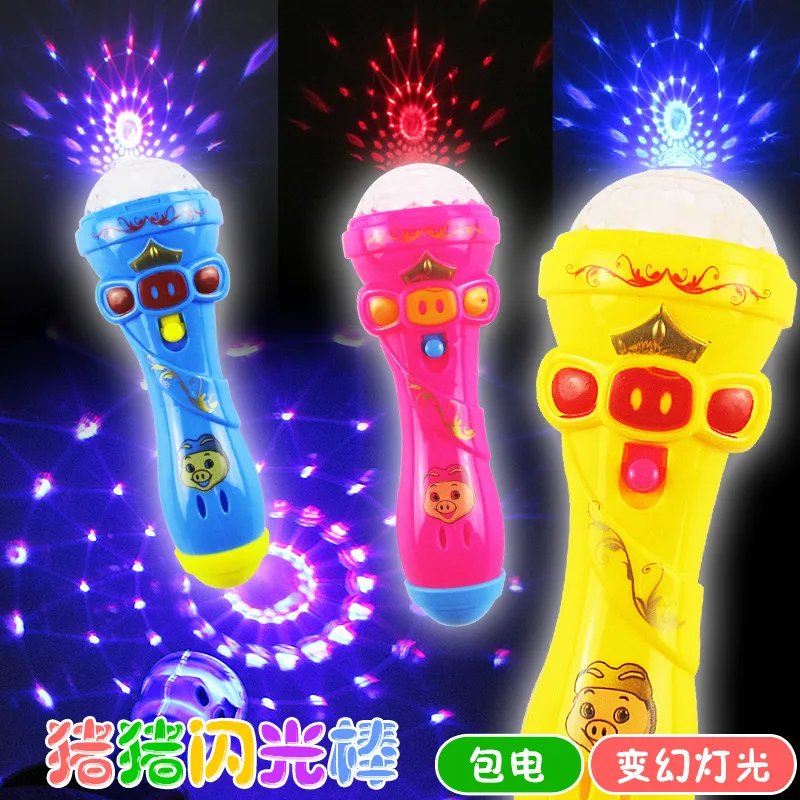 2016 new children LED toys creative flash stick microphone toy