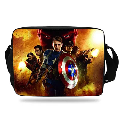 Новейшая модная школьная сумка-мессенджер «Капитан Америка» для мальчиков и девочек, плечевая сумка с принтом для детей, рождественский подарок - Цвет: m33