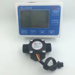 YF-S201 G1/2 воды расходомером Сенсор расходомер caudalimetr счетчик индикатор + цифровой ЖК-дисплей поток воды системы 1-30L/мин 3-24 В