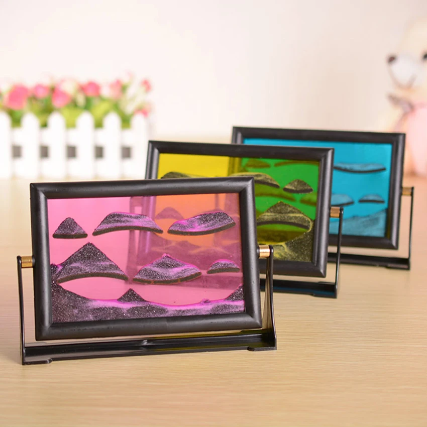 

3D Sand Painting Hourglass Colorful Landscape Sandglass Home Office Desk Decor Novelty Birthday Gifts Charming Picture Hourglass