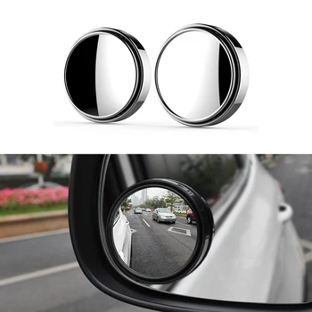 

2019 Universal Car Mirror Wide Angle Double Use Assist Round Convex Blind Spot Mirror For Parking Rear View Mirror Rain Shade