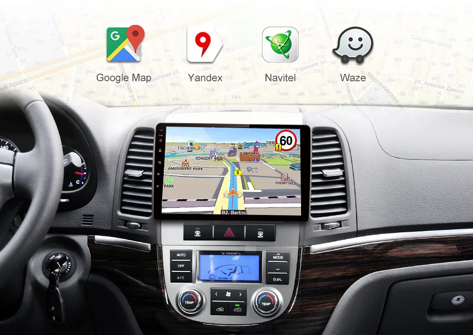 Best AWESAFE for Hyundai Santa Fe 2006-2012 Car Radio Multimedia video player GPS No 2din 2 din Android 8.1 2G+32G 8