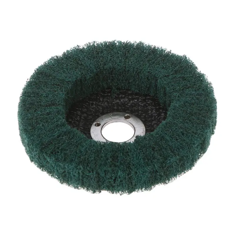 Нейлоновое волокно шлифовальный круг Полировка шлифовальный диск абразивная щетка роторный инструмент - Цвет: Зеленый