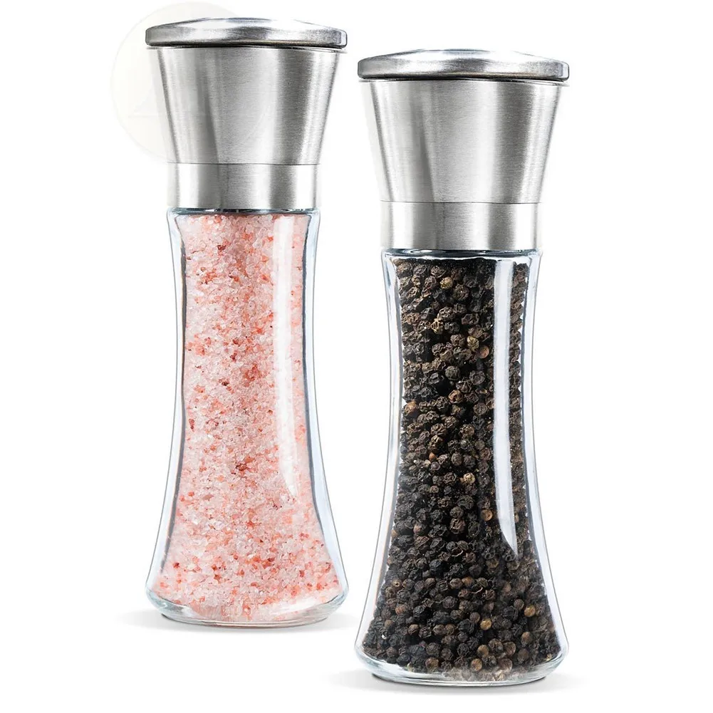 

1PCS/2 Pcs Salt And Pepper Grinder Set 304 Stainless Steel Pepper Grinder Manual Pepper Grinding Home Bars And SoOn Mill Bottle