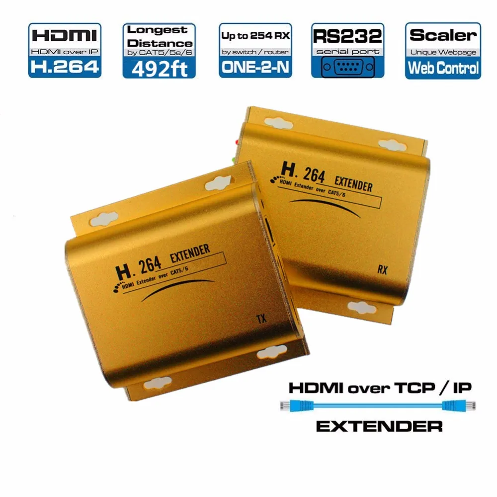 Zy-hhe15 492ft HDMI по ip tcp extender rj45 cat5e cat6 кабель 1080 P LAN разгибателей Поддержка 20 ~ 60 кГц ИК
