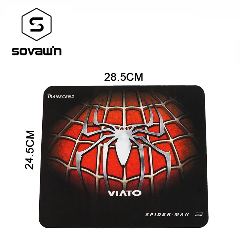

Cool Spiderman Rubber Mousepad Red Smooth Mouse Pad Lifelike Anti-skid Mat Flat 3D Printing 285mm 245mm 3mm for Gaming Gamer PC