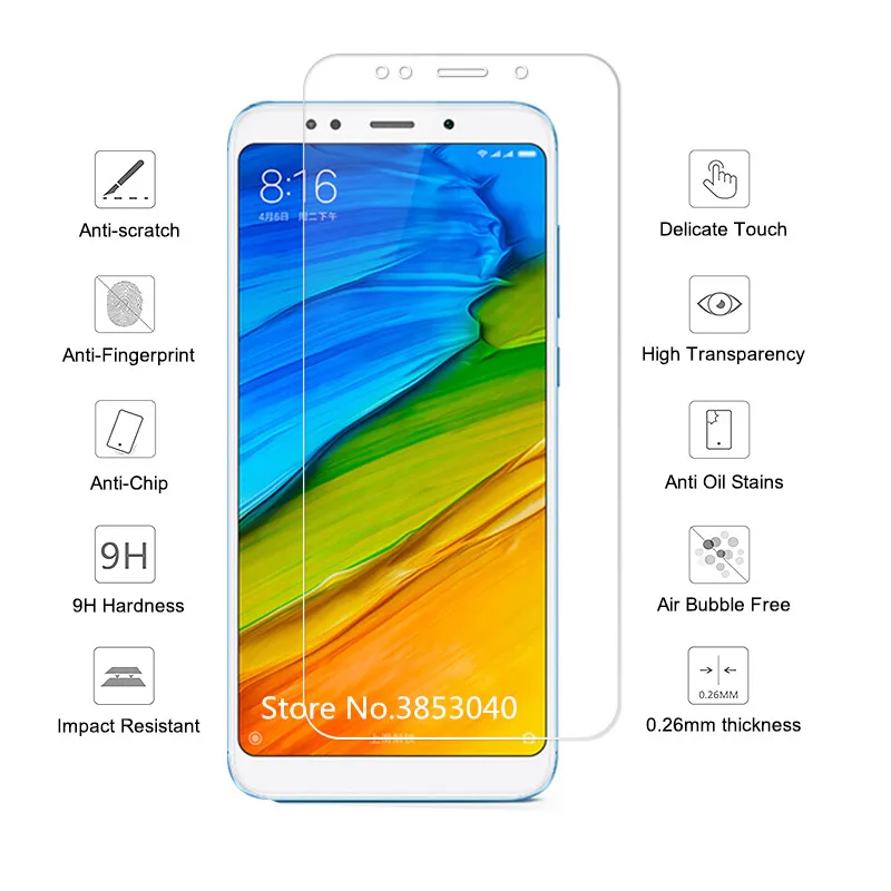 للزجاج Xiaomi Redmi 5 زائد الهاتف واقي للشاشة الزجاج المقسى ل Xiaomi Redmi 5 زائد الزجاج طبقة رقيقة واقية 5.99''