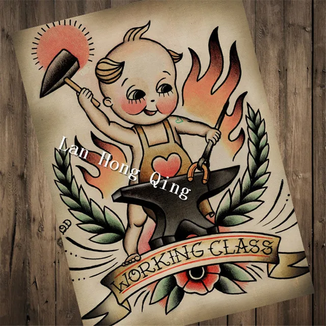 high quality vintage tattoos design about working class patterned high quality vintage tattoos design about working class patterned