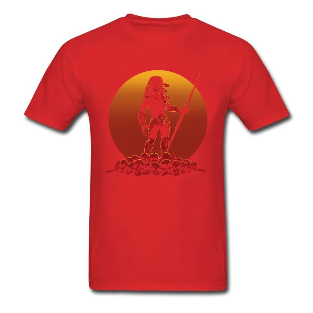 hunter on sunset 1 5503 100% Cotton Tops T Shirt for Men Print Top T-shirts High Quality Crew Neck Sweatshirts Short Sleeve hunter on sunset 1 5503 red