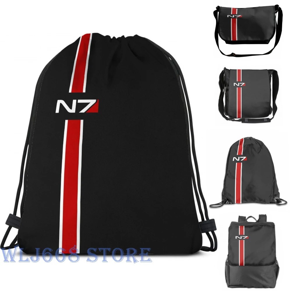 

Funny graphic print shoulder Bags women N7 emblem, Mass Effect Single shoulder backpack travel for men Gym Bag