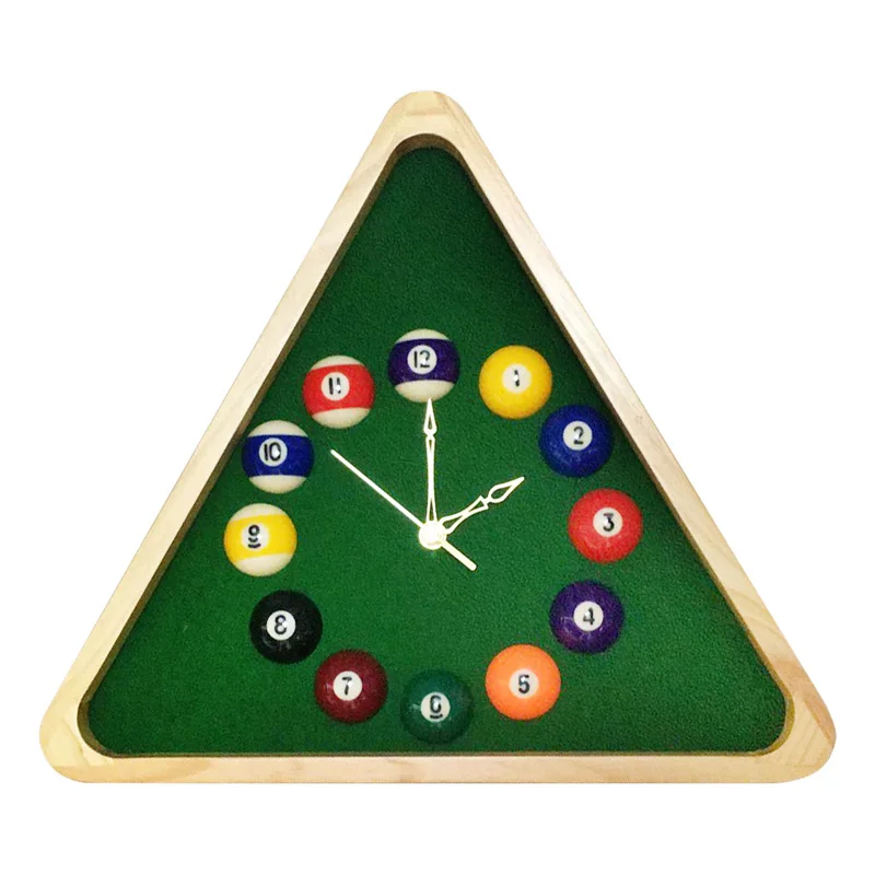 

Wooden Billiard Triangle with Pool Ball Clock Products