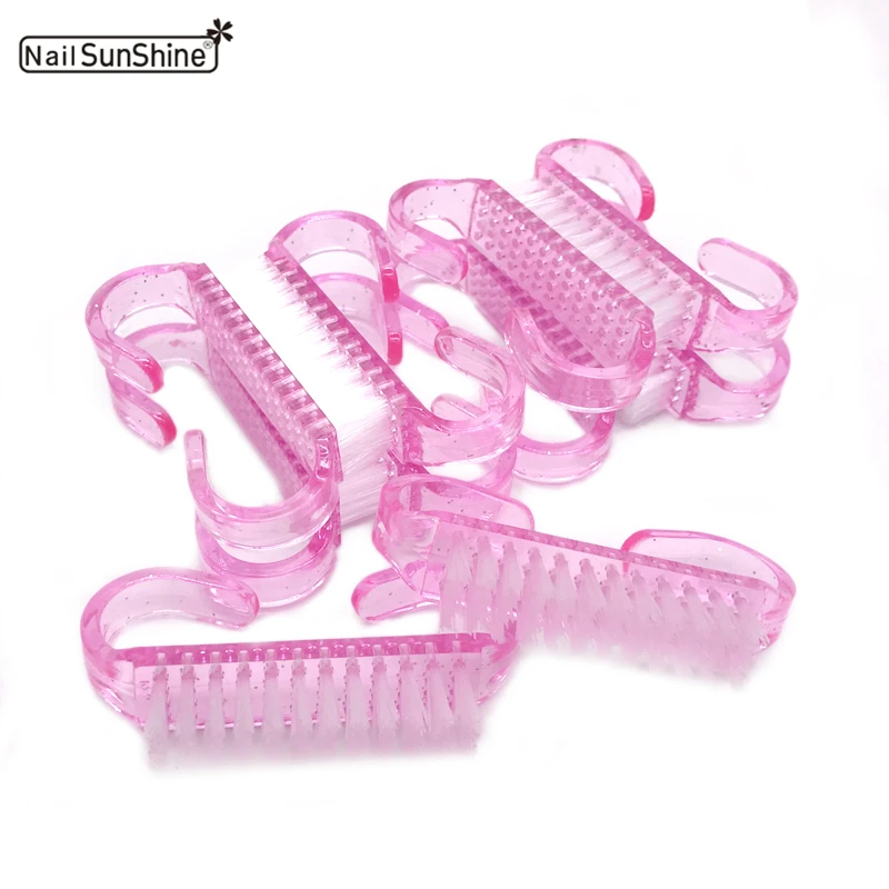 

50 Pcs Hot Brush Nail Art Cleaning Tools Pink Soft Remove Dust Makeup Brushes Nail Care Accessories Plastic Manicure Pedicure
