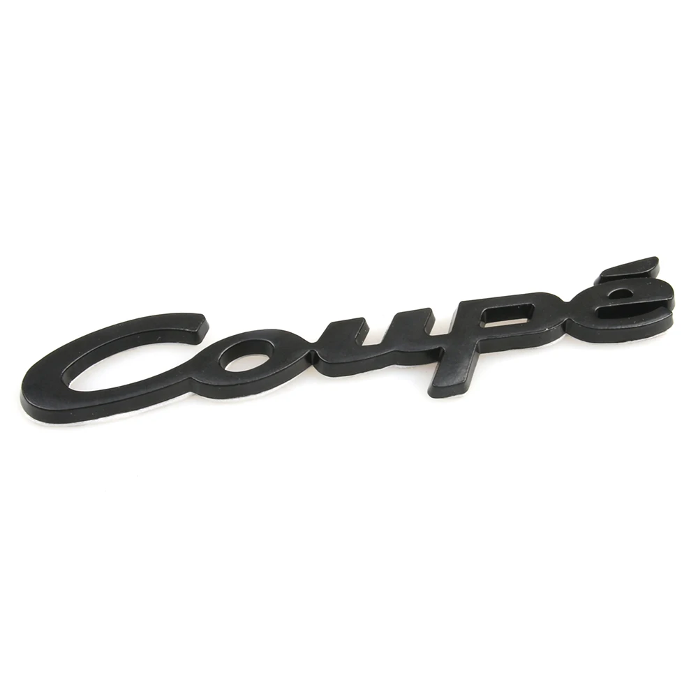 Автомобильный Стайлинг эмблема значок 3D хромированный металлический логотип купе автомобильные наклейки для KIA Toyota Nissan Honda BMW Audi hyundai Mazda opel - Название цвета: Black