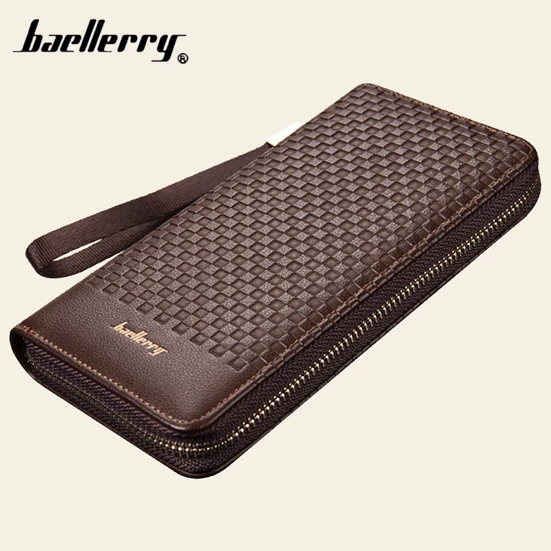 Baellerry Designer Men High Capacity Long Wallet Card Holder PU Leather Coin Purses Male Clutch Bag Money Zipper Pocket Pochette Baellerry Designer Men High Capacity Long Wallet Card Holder PU Leather Coin Purses Male Clutch Bag Money Zipper Pocket Pochette