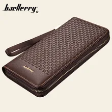 Baellerry дизайнер для мужчин Высокое ёмкость Длинный кошелек держатель для карт из искусственной кожи кошельки Мужской клатч деньги карман на молни