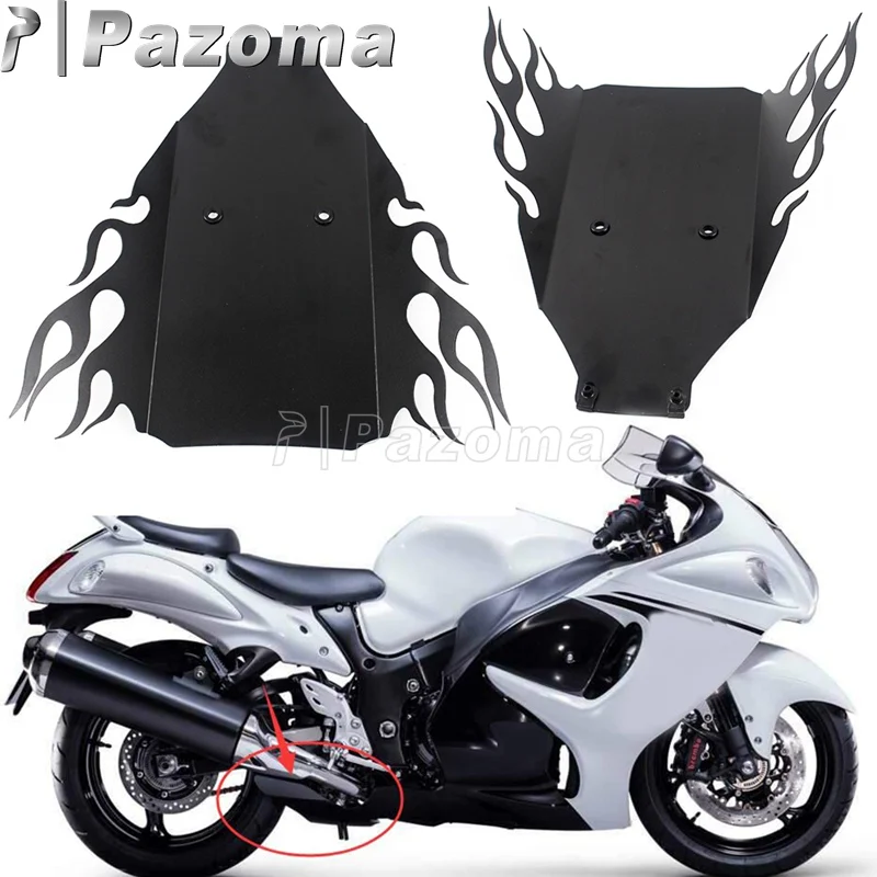 

Pazoma Black Motorcycle Aluminum Lower Under Belly Pan Wing For Suzuki GSX 1300R Hayabusa 1999-2007