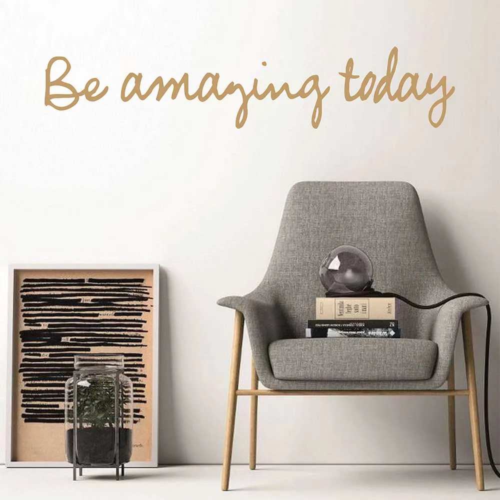 Зеркальная Наклейка Be Amazing Today наклейка на дверь стену с цитатами 781Q | Дом и сад