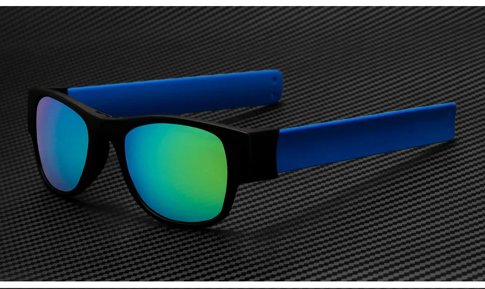 Зеркальные складные солнцезащитные очки с цветной пленкой, модные лакированные солнцезащитные очки UV400 для мужчин и женщин, поляризованные солнцезащитные очки# SP9008TR