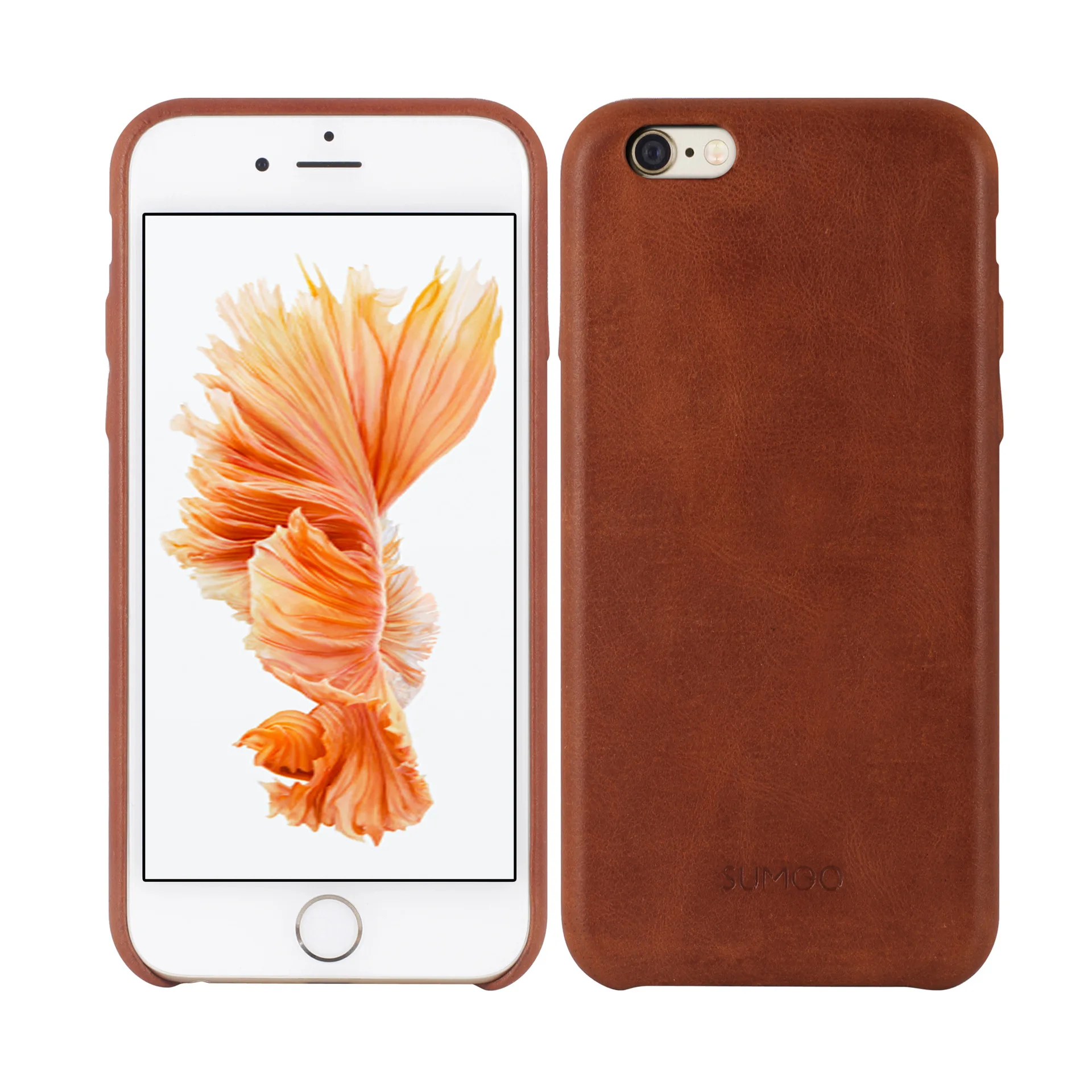 Telefone para o Iphone Polegada de Volta Capa para o Iphone Além de 5.5 Case de Negócios de 4.7 Sumgo Genuine Leather Case 8 7 6 s Polegadas x 16 High Quality Telefonia e Comunicação