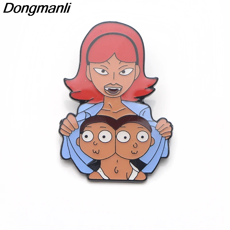 

P3192 Dongmanli Rick and Morty Funny Metal Enamel Pins and Brooches for Women Men Lapel Pin Backpack Bags Badge Gifts