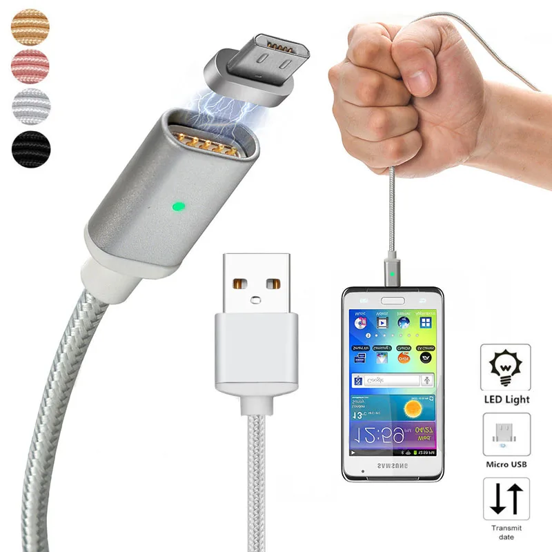 1M Nylon Cable 2A Micro USB Charging Data Charger