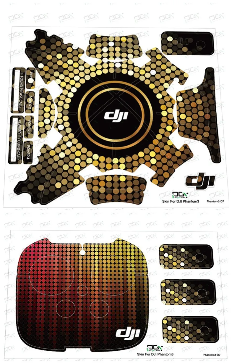 DJI Phantom 3 Waterproof Stickers