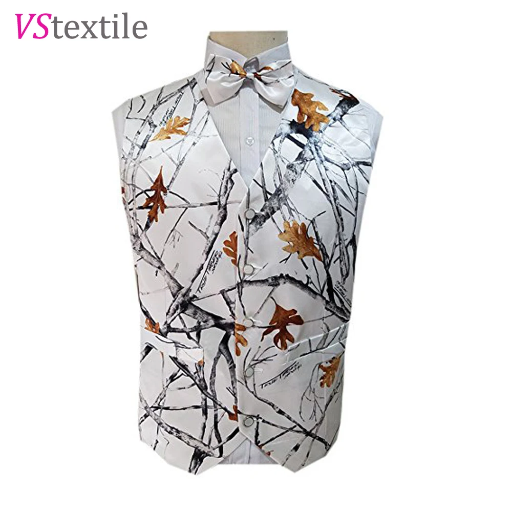 man white camo vests for wedding groom wear camouflage