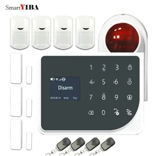 SmartYIBA APP Home Burglar Security Protection Alarm System Alarm Panel Remote Control Door Open/Close Alarm Loudly Strobe Siren